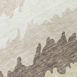 Homeroots 3' Black Charcoal And Silver Striped Area Rug - Stylish, Washable, Durable For Indoor & Outdoor Use 8' Round Polyester 583956