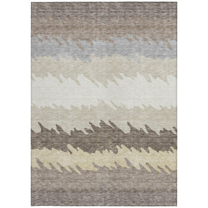 Homeroots 3' Black Charcoal And Silver Striped Area Rug - Stylish, Washable, Durable For Indoor & Outdoor Use 9' X 12' Polyester 583958