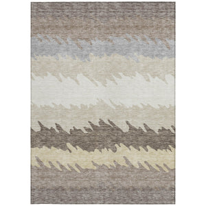 Homeroots 3' Black Charcoal And Silver Striped Area Rug - Stylish, Washable, Durable For Indoor & Outdoor Use 10' X 14' Polyester 583959