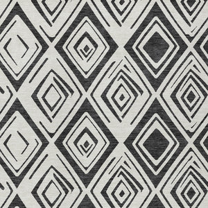 Homeroots 3' Artichoke Green & Ivory Geometric Washable Area Rug For Indoor/Outdoor Spaces, Durable & Stylish 9' X 12' Polyester 583982