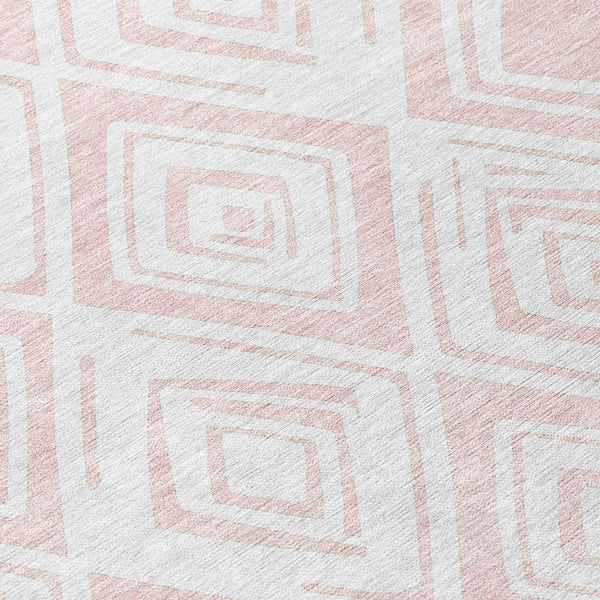 Homeroots 3' Artichoke Green & Ivory Geometric Washable Area Rug For Indoor/Outdoor Spaces, Durable & Stylish 9' X 12' Polyester 583994