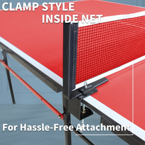English Elm 8ft Foldable Ping Pong Table Aluminum Frame Complete Set for Game Room or Office W1408P418018