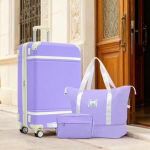 English Elm Hardshell Abs Suitcase Set with Spinner Wheels Tsa Lock Duffel and Toiletry Bag N732P193484I
