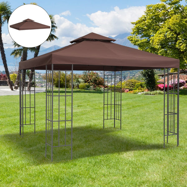 English Elm Outsunny 9.8' X 9.8' Gazebo Replacement Canopy Top - Uv-Resistant, Durable & Ventilated Cover Only W2225P174149-GIGA