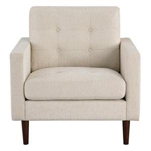 OSP Home Furnishings Grayburn Mid-Century Chair Cream
