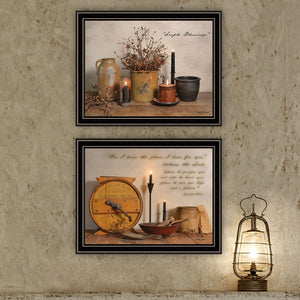 English Elm Trendy Decor 4u Simple Blessings Two Piece Framed Faith Typography Art Set B067P254102