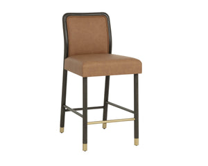 Sunpan JENO Counter Stool in Milliken Cognac - Stylish Mid-Century Modern Design for Kitchen & Bar Use 112613