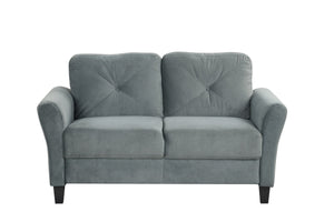 English Elm Couch Plush Modular Sectional Set In Gray Velvet – Versatile, Comfortable & Easy To Clean! W2121S00012
