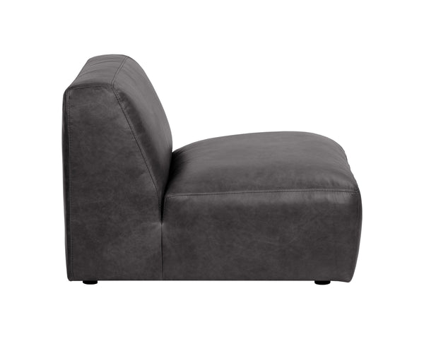 Sunpan Watson Modular Sectional - Stylish and Comfortable Leather Seating for Creative Living Spaces Armless Chair - 35.5W x 40.25D x 28.5H