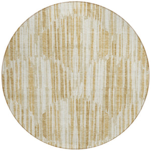 Homeroots 3' Aqua Teal Blue And Lime Green Abstract Washable Area Rug For Indoor And Outdoor Spaces 8' Round Polyester 584070