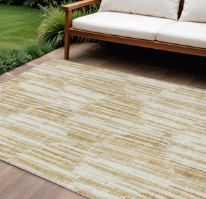 Homeroots 3' Aqua Teal Blue And Lime Green Abstract Washable Area Rug For Indoor And Outdoor Spaces 8' X 10' Polyester 584071