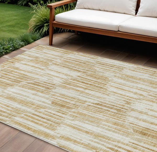 Homeroots 3' Aqua Teal Blue And Lime Green Abstract Washable Area Rug For Indoor And Outdoor Spaces 8' X 10' Polyester 584071