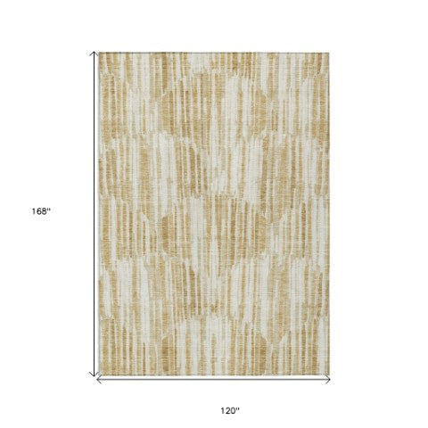 Homeroots 3' Aqua Teal Blue And Lime Green Abstract Washable Area Rug For Indoor And Outdoor Spaces 10' X 14' Polyester 584073