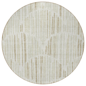 Homeroots 3' Aqua Teal Blue And Lime Green Abstract Washable Area Rug For Indoor And Outdoor Spaces 8' Round Polyester 584082