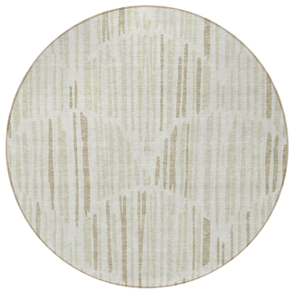 Homeroots 3' Aqua Teal Blue And Lime Green Abstract Washable Area Rug For Indoor And Outdoor Spaces 8' Round Polyester 584082