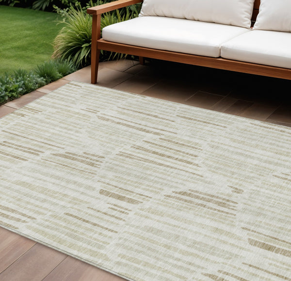 Homeroots 3' Aqua Teal Blue And Lime Green Abstract Washable Area Rug For Indoor And Outdoor Spaces 9' X 12' Polyester 584084