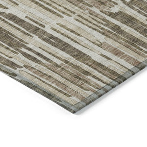 Homeroots 3' Aqua Teal Blue And Lime Green Abstract Washable Area Rug For Indoor And Outdoor Spaces 5' X 8' Polyester 584087