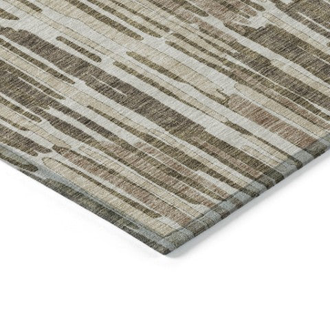 Homeroots 3' Aqua Teal Blue And Lime Green Abstract Washable Area Rug For Indoor And Outdoor Spaces 5' X 8' Polyester 584087