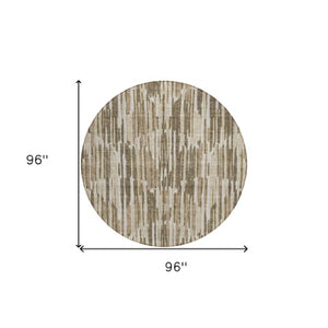 Homeroots 3' Aqua Teal Blue And Lime Green Abstract Washable Area Rug For Indoor And Outdoor Spaces 8' Round Polyester 584088