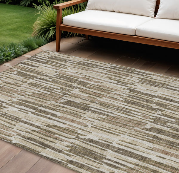 Homeroots 3' Aqua Teal Blue And Lime Green Abstract Washable Area Rug For Indoor And Outdoor Spaces 9' X 12' Polyester 584090