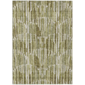 Homeroots 3' Aqua Teal Blue And Lime Green Abstract Washable Area Rug For Indoor And Outdoor Spaces 5' X 8' Polyester 584093