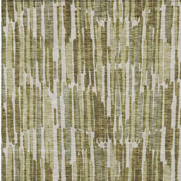 Homeroots 3' Aqua Teal Blue And Lime Green Abstract Washable Area Rug For Indoor And Outdoor Spaces 5' X 8' Polyester 584093