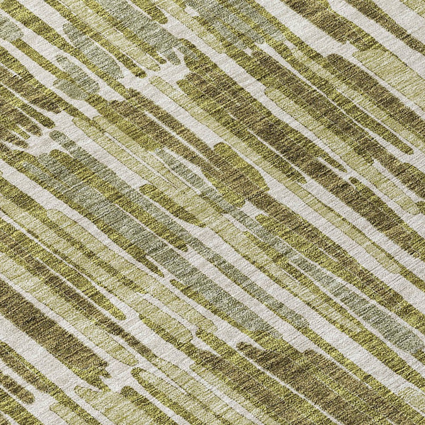 Homeroots 3' Aqua Teal Blue And Lime Green Abstract Washable Area Rug For Indoor And Outdoor Spaces 8' Round Polyester 584094