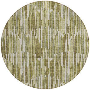 Homeroots 3' Aqua Teal Blue And Lime Green Abstract Washable Area Rug For Indoor And Outdoor Spaces 8' Round Polyester 584094