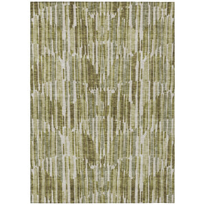 HomeRoots 9' Abstract Area Rug - Modern Olive Green, Brown & Beige Design for Indoor & Outdoor Spaces 9' X 12' 584096