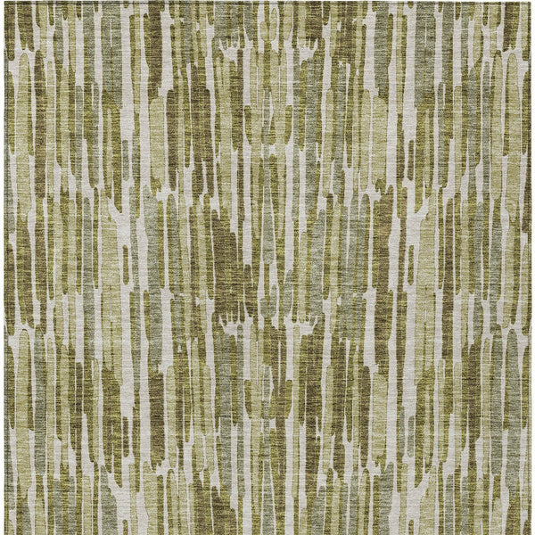 Homeroots 3' Aqua Teal Blue And Lime Green Abstract Washable Area Rug For Indoor And Outdoor Spaces 9' X 12' Polyester 584096