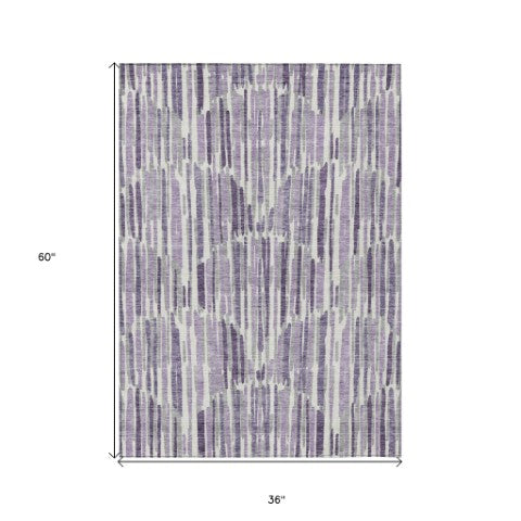 Homeroots 3' Aqua Teal Blue And Lime Green Abstract Washable Area Rug For Indoor And Outdoor Spaces 3' X 5' Polyester 584098