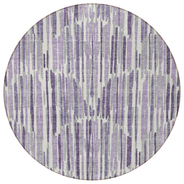 Homeroots 3' Aqua Teal Blue And Lime Green Abstract Washable Area Rug For Indoor And Outdoor Spaces 8' Round Polyester 584100