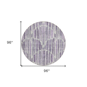 Homeroots 3' Aqua Teal Blue And Lime Green Abstract Washable Area Rug For Indoor And Outdoor Spaces 8' Round Polyester 584100