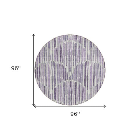 Homeroots 3' Aqua Teal Blue And Lime Green Abstract Washable Area Rug For Indoor And Outdoor Spaces 8' Round Polyester 584100