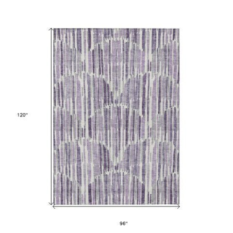 Homeroots 3' Aqua Teal Blue And Lime Green Abstract Washable Area Rug For Indoor And Outdoor Spaces 8' X 10' Polyester 584101