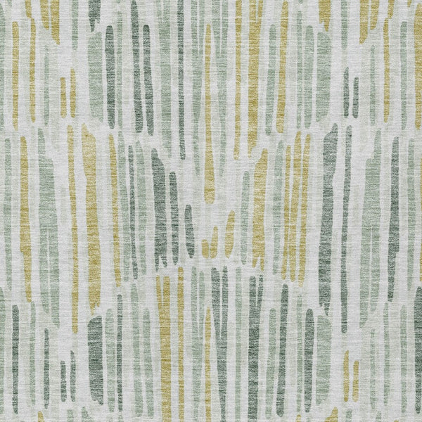 Homeroots 3' Aqua Teal Blue And Lime Green Abstract Washable Area Rug For Indoor And Outdoor Spaces 5' X 8' Polyester 584105