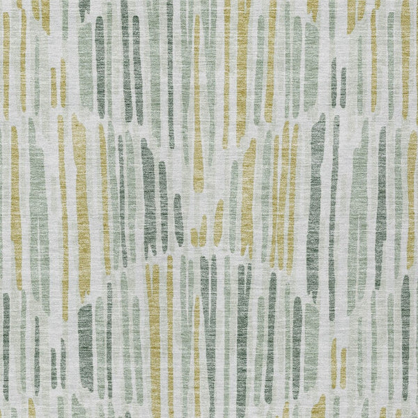 Homeroots 3' Aqua Teal Blue And Lime Green Abstract Washable Area Rug For Indoor And Outdoor Spaces 8' X 10' Polyester 584107