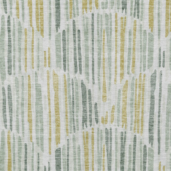 Homeroots 3' Aqua Teal Blue And Lime Green Abstract Washable Area Rug For Indoor And Outdoor Spaces 9' X 12' Polyester 584108