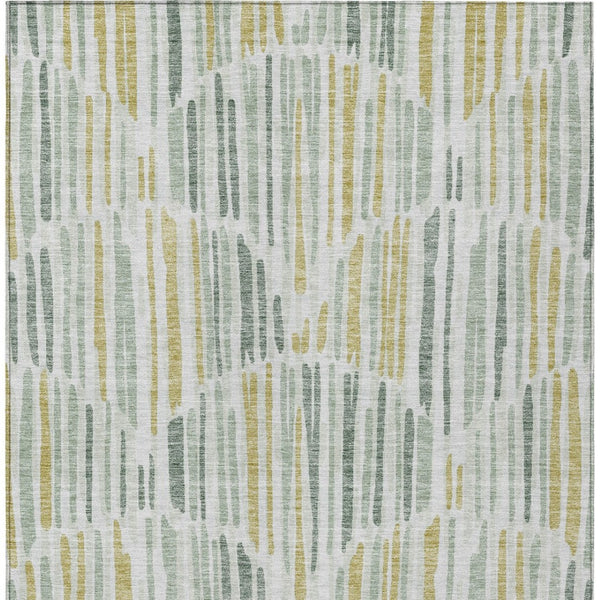 Homeroots 3' Aqua Teal Blue And Lime Green Abstract Washable Area Rug For Indoor And Outdoor Spaces 10' X 14' Polyester 584109