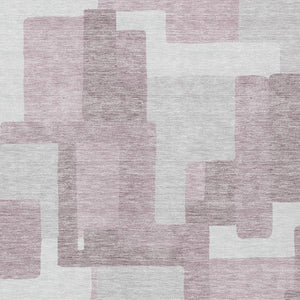 Homeroots 3' Beige Tan And Taupe Abstract Washable Area Rug For Indoor Or Outdoor Use - Durable Design 9' X 12' Polyester 584120