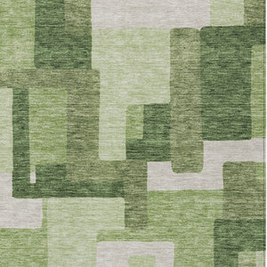 Homeroots 3' Beige Tan And Taupe Abstract Washable Area Rug For Indoor Or Outdoor Use - Durable Design 3' X 5' Polyester 584140