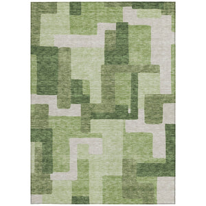 Homeroots 3' Beige Tan And Taupe Abstract Washable Area Rug For Indoor Or Outdoor Use - Durable Design 9' X 12' Polyester 584144