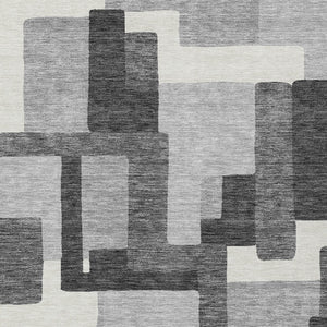Homeroots 3' Beige Tan And Taupe Abstract Washable Area Rug For Indoor Or Outdoor Use - Durable Design 8' X 10' Polyester 584149