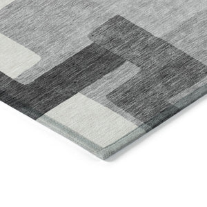 Homeroots 3' Beige Tan And Taupe Abstract Washable Area Rug For Indoor Or Outdoor Use - Durable Design 10' X 14' Polyester 584151