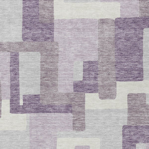 Homeroots 3' Beige Tan And Taupe Abstract Washable Area Rug For Indoor Or Outdoor Use - Durable Design 9' X 12' Polyester 584156