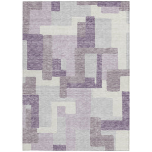 Homeroots 3' Beige Tan And Taupe Abstract Washable Area Rug For Indoor Or Outdoor Use - Durable Design 10' X 14' Polyester 584157