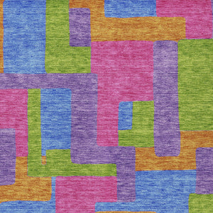 Homeroots 3' Beige Tan And Taupe Abstract Washable Area Rug For Indoor Or Outdoor Use - Durable Design 5' X 8' Polyester 584159