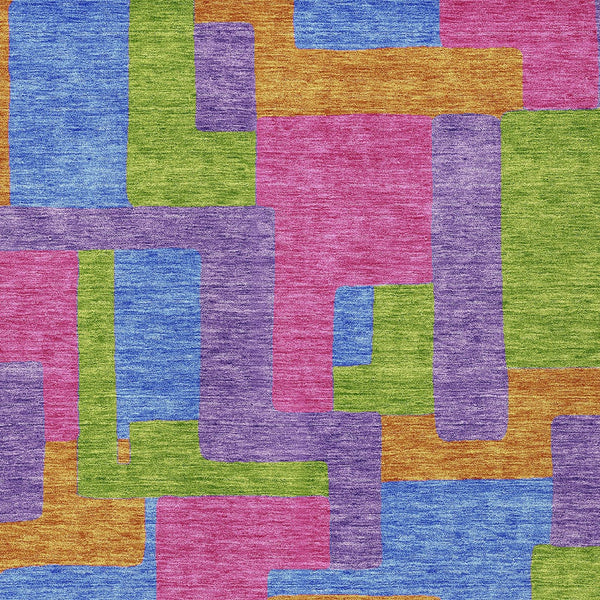 Homeroots 3' Beige Tan And Taupe Abstract Washable Area Rug For Indoor Or Outdoor Use - Durable Design 5' X 8' Polyester 584159