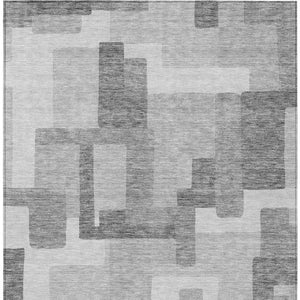 Homeroots 3' Beige Tan And Taupe Abstract Washable Area Rug For Indoor Or Outdoor Use - Durable Design 8' X 10' Polyester 584167