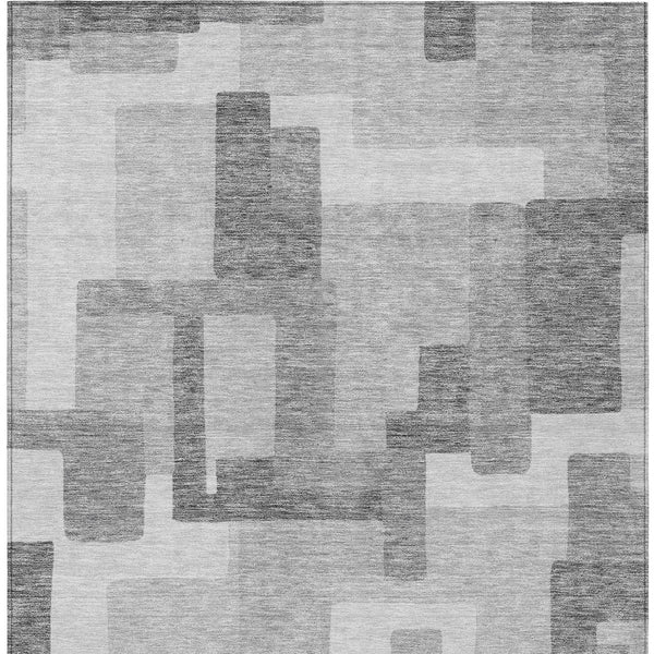 Homeroots 3' Beige Tan And Taupe Abstract Washable Area Rug For Indoor Or Outdoor Use - Durable Design 9' X 12' Polyester 584168